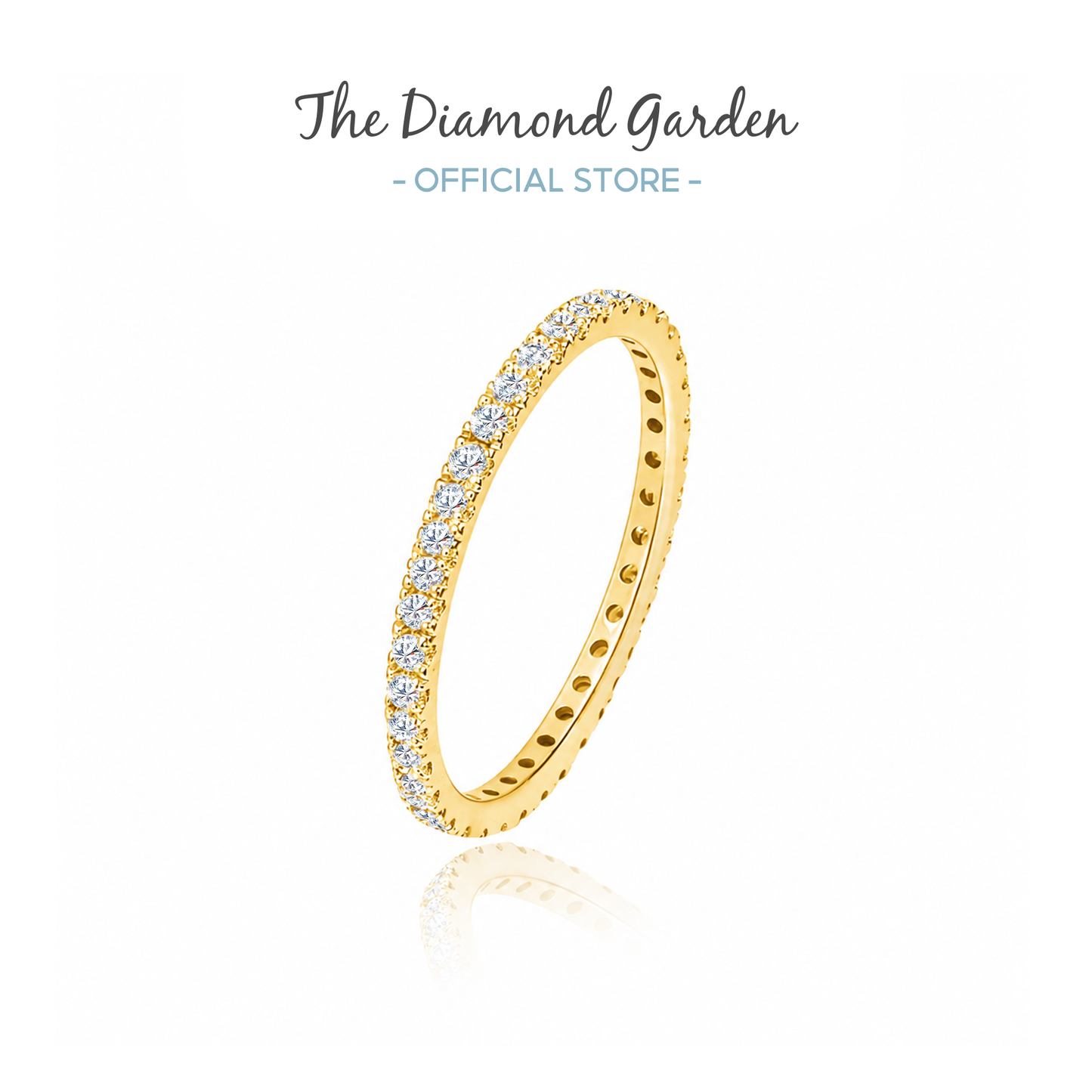 TDG 10K Gold Lab Grown Full Eternity Diamond Ring - 0.5TCW±