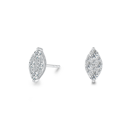 10K Gold Marquise-Shaped Cascade Lab Grown Diamond Stud Earrings