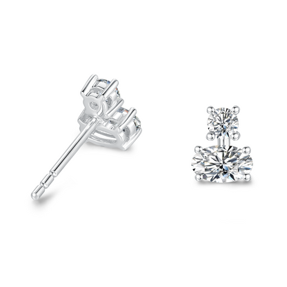 10K Gold Radiant Harmony Lab Grown Diamond Stud Earrings