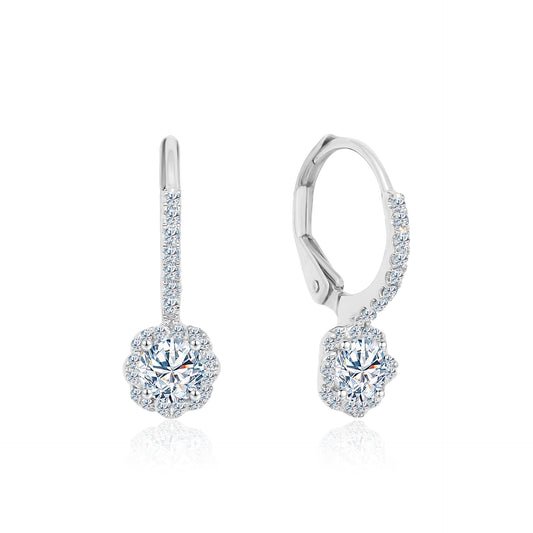 10K Gold Lab Grown Diamond Leverback Earrings