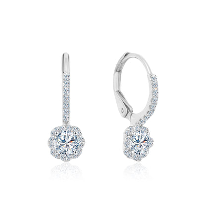 10K Gold Lab Grown Diamond Leverback Earrings