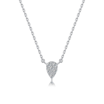 10K Gold Lab Grown Diamond Pear Shaped Necklace